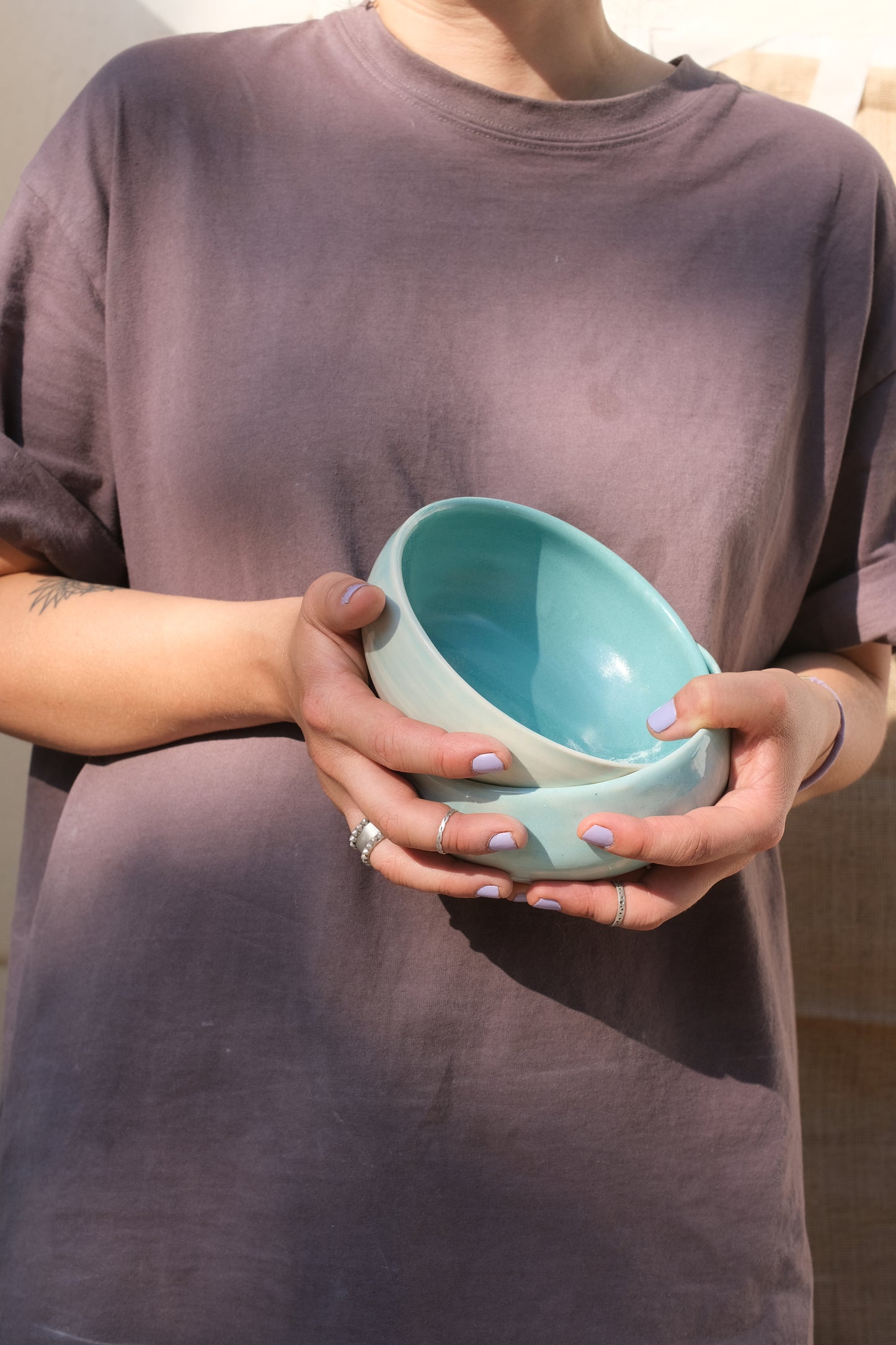 Bowl tricolor Turquesa